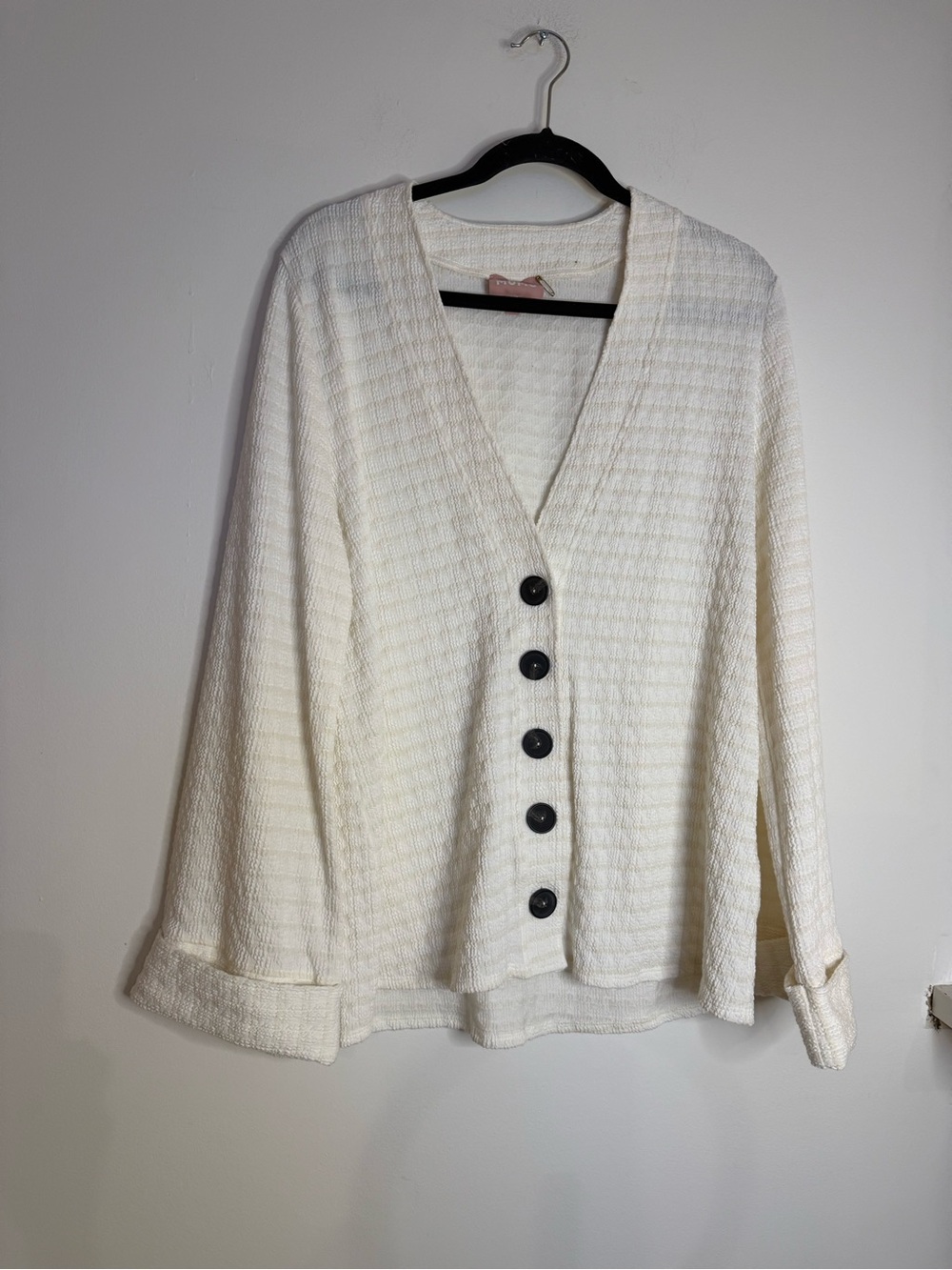 Show me your mumu Cream Textured Button Front Cardigan